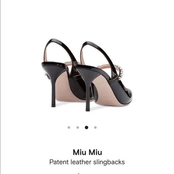 Brand new Miu Miu patent leather slingback 85mm heels - Picture 5 of 10